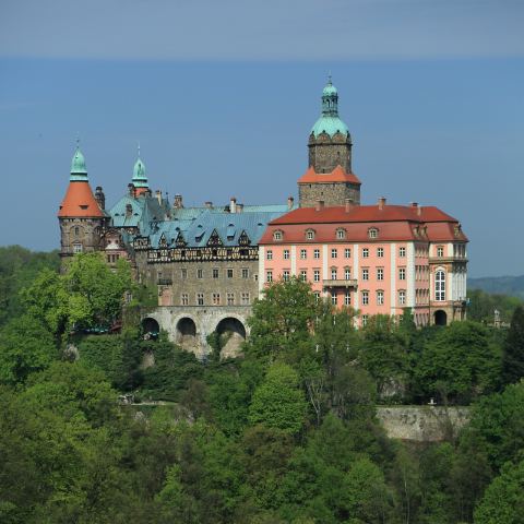 Widok na Zamek Książ